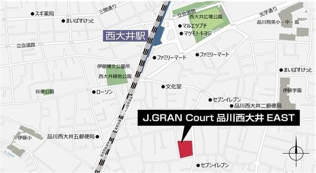 Ｊ．ＧＲＡＮ　Ｃｏｕｒｔ　品川西大井ＥＡＳＴ（103） 地形図・案内図