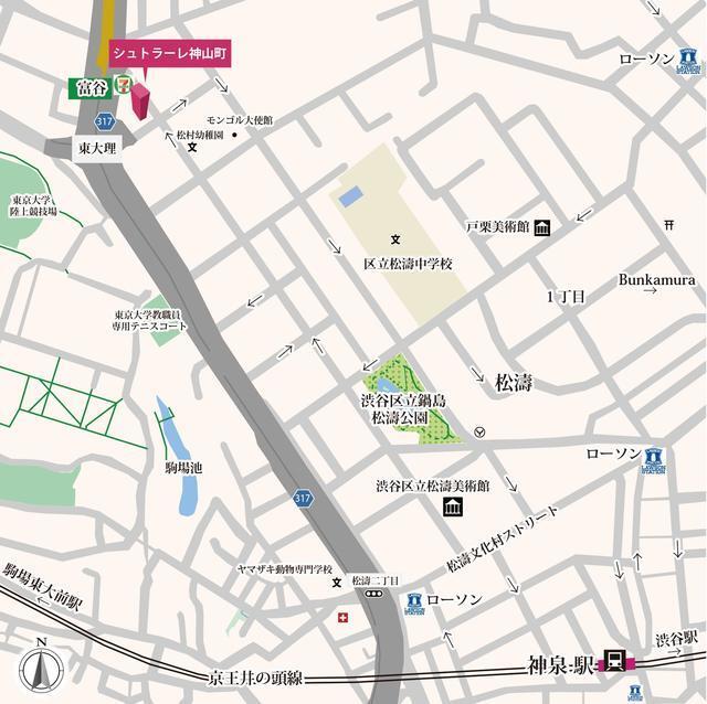 シュトラーレ神山町（902） 地形図・案内図