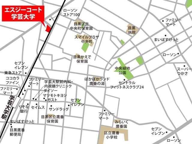 エスジーコート学芸大学（201） 地形図・案内図