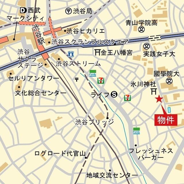 ガーデン渋谷氷川（101） 地形図・案内図