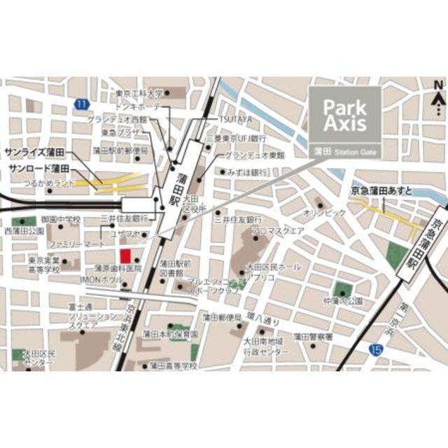 パークアクシス蒲田ステーションゲート（309） 地形図・案内図