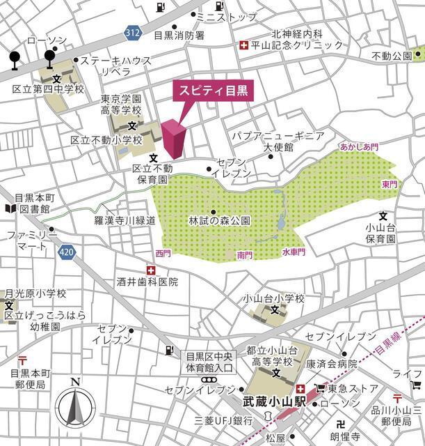 スピティ目黒（201） 地形図・案内図