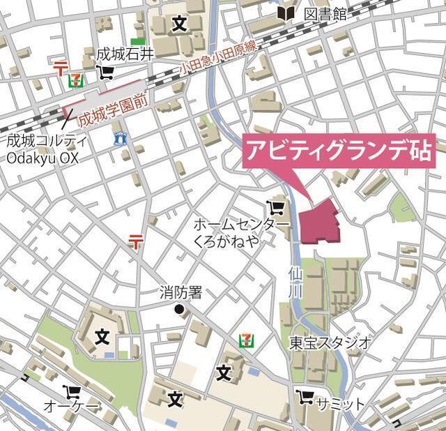 アビティグランデ砧　（Ｂ棟）（317） 地形図・案内図