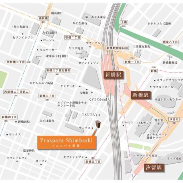 Ｐｒｏｓｐｅｒａ　Ｓｈｉｍｂａｓｈｉ（701） 地形図・案内図
