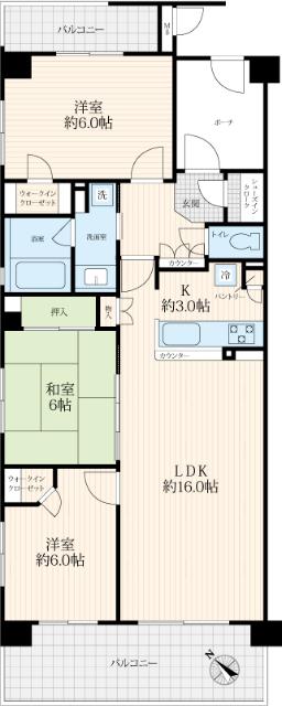 サンクレイドル南柏ウィンフォート 間取り図画像