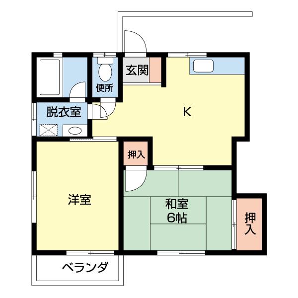 グリーンヴィラ（201） 間取り図画像