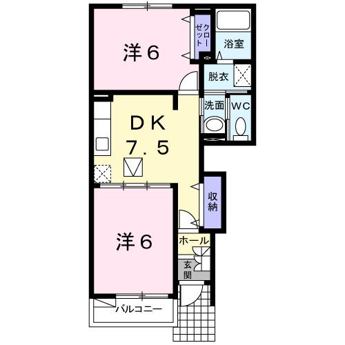 アヴァンシアＢ（102） 間取り図画像