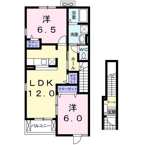 ノーブル・フラワーＡ（201） 間取り図画像