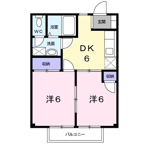チェリーブロッサム１（202） 間取り図画像