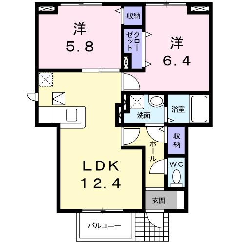 メゾン・シャルマンＣ（101） 間取り図画像