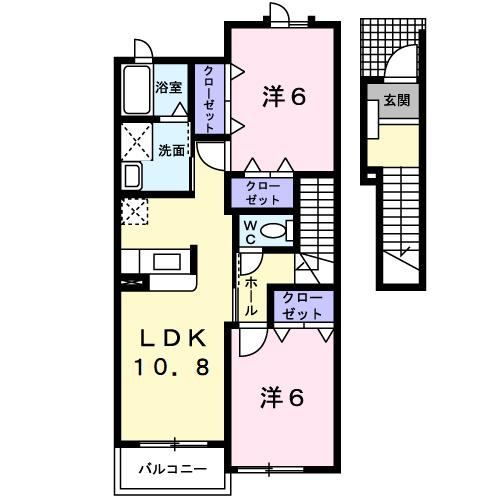 アースリバーＡ（202） 間取り図画像