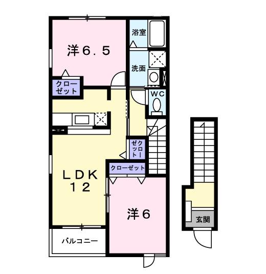 ウィスタリアＡ（201） 間取り図画像