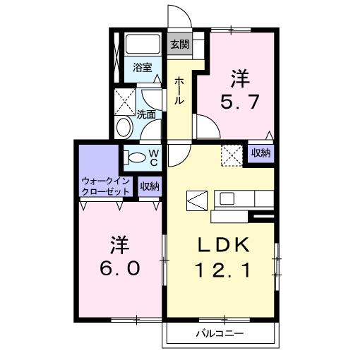 ヌーベル・フルールＤ（101） 間取り図画像