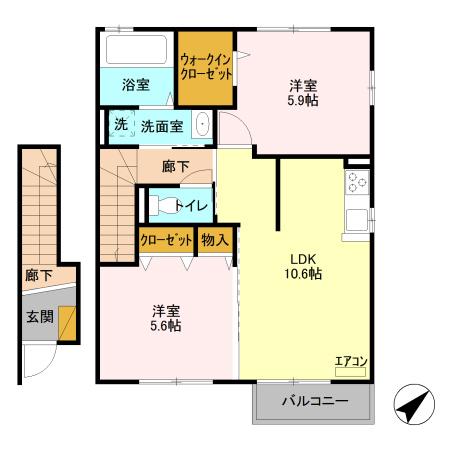 レマックコーポ　Ｃ（211） 間取り図画像