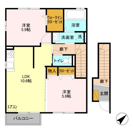 レマックコーポ　Ｃ（215） 間取り図画像