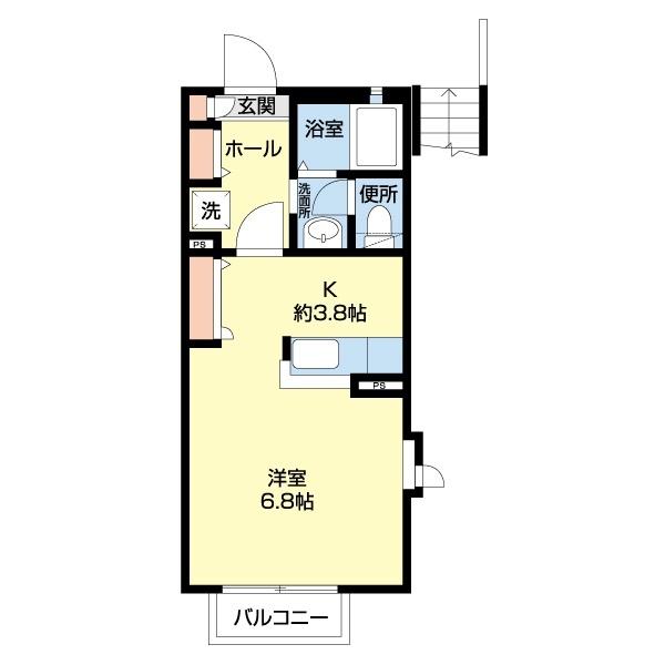 パストラル南郷屋B（205） 間取り図画像