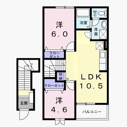 さくらセレッソＡ（203） 間取り図画像