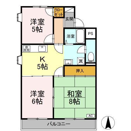アミーまつい（301） 間取り図画像