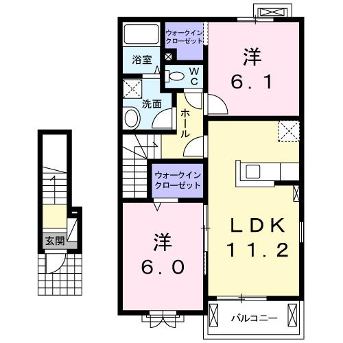 アリエーテＢ（205） 間取り図画像
