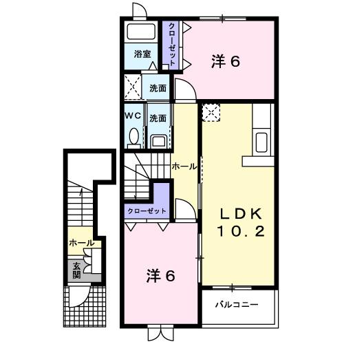 アヴァンシアＢ（203） 間取り図画像