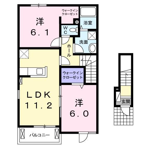 ワーズ・ワースⅠ号館（201） 間取り図画像