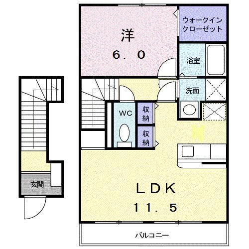 プラシード（203） 間取り図画像