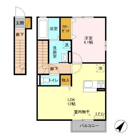 セジュール朝日（201） 間取り図画像