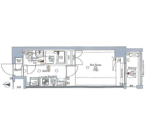 ヴァローレクオリタ清澄白河 間取り図画像