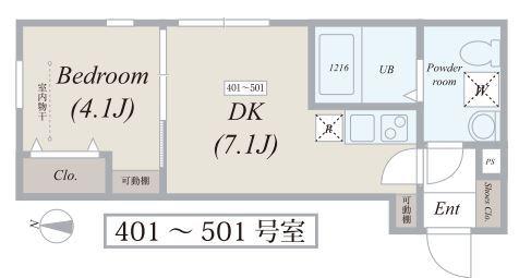 CREAL住吉（501） 間取り図画像