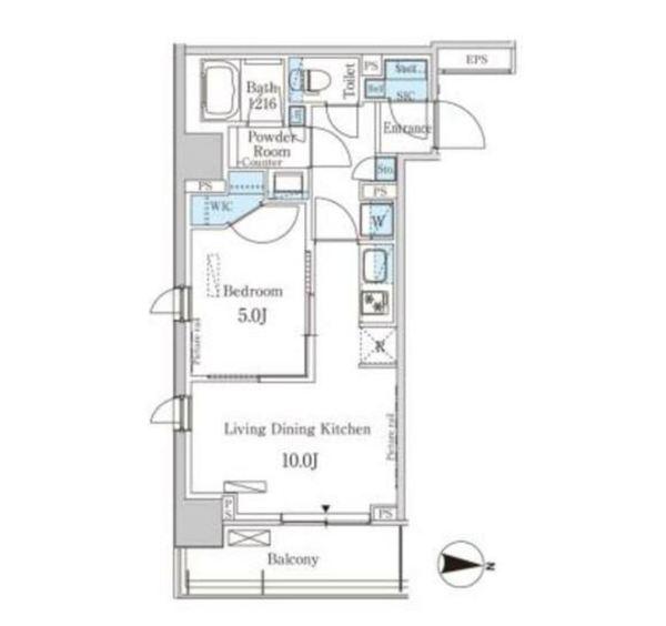 パークアクシス菊川（902） 間取り図画像
