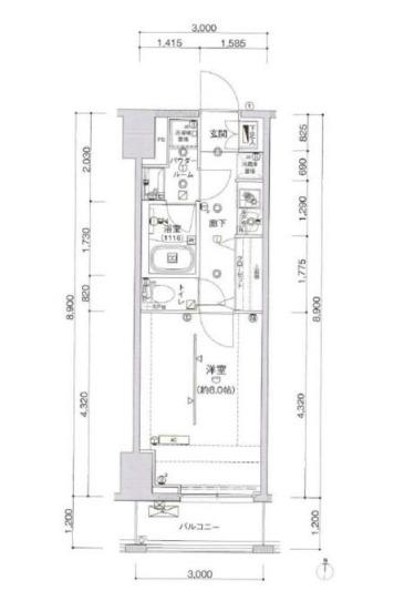 アルテシモ クレア（304s） 間取り図画像