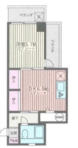 コーポ永岡（402） 間取り図画像
