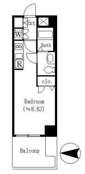 クロスレジデンス清澄白河（505） 間取り図画像