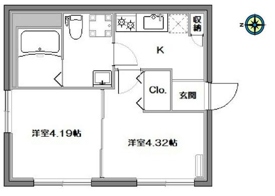 アーバンステージ菊川（201） 間取り図画像