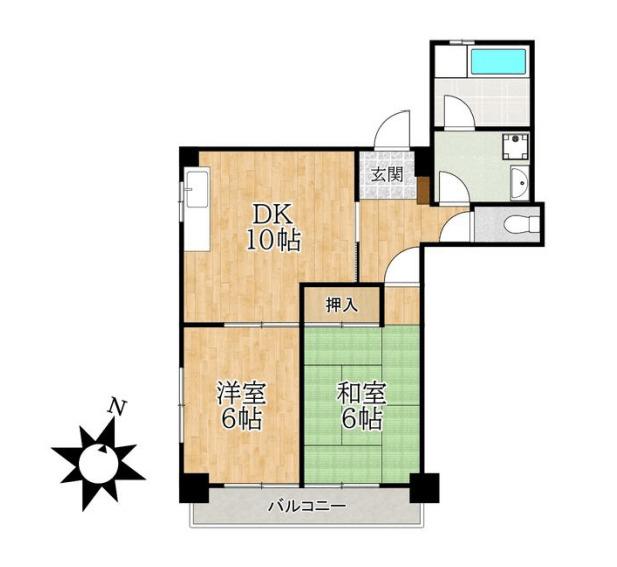 サンローズマンション（301） 間取り図画像