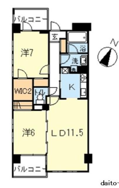 MonteRosa・K（401） 間取り図画像