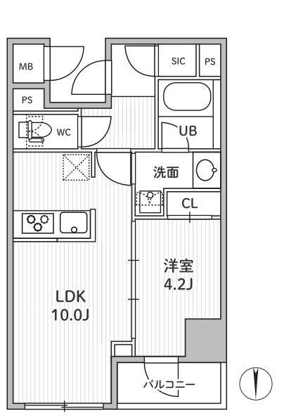 S-RESIDENCE住吉aquacht（101） 間取り図画像