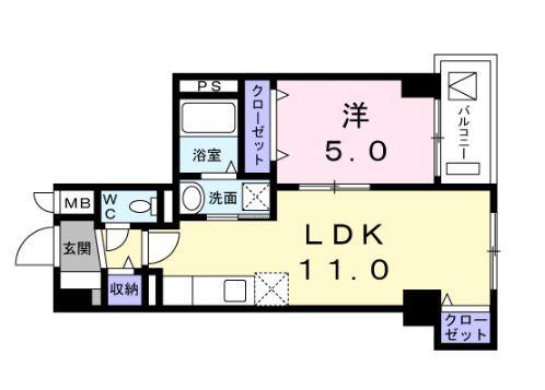 シーザスパレス錦糸町（502s） 間取り図画像