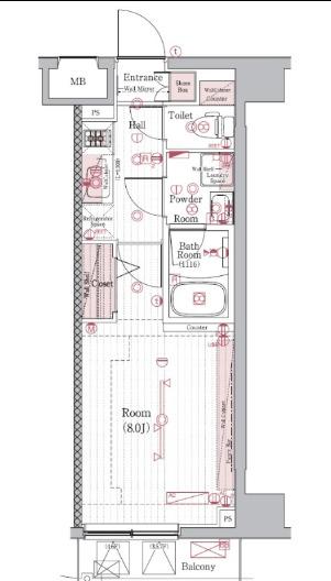 ブライズ住吉（203） 間取り図画像