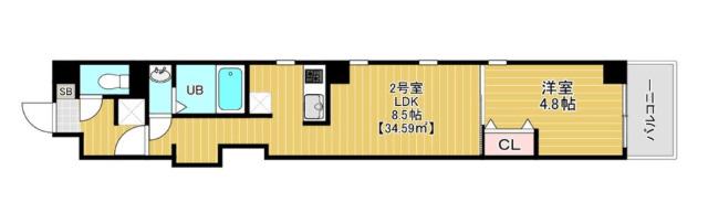 リバレイン南砂（202） 間取り図画像