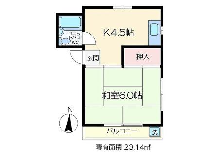 長谷部アパート（101） 間取り図画像