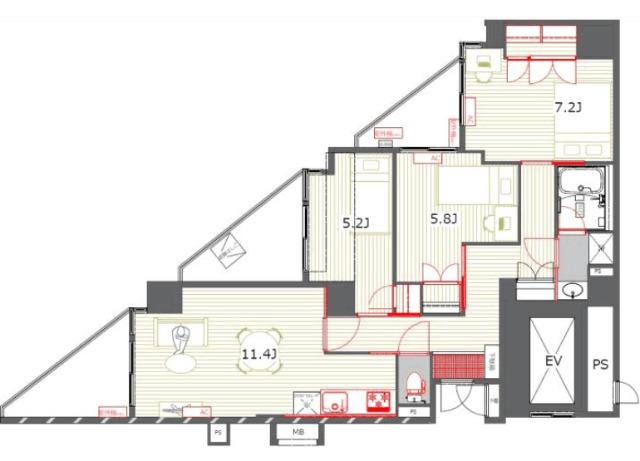 T‘s　garden東陽町（801） 間取り図画像
