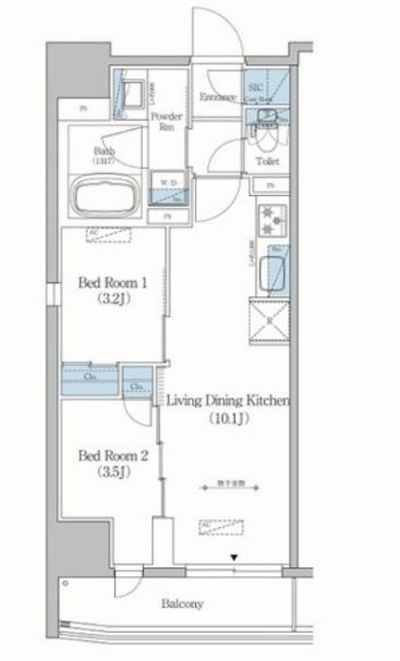 アーバネックス住吉（303） 間取り図画像