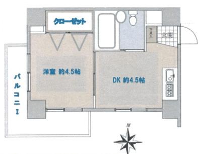 両国武蔵野マンション（1105） 間取り図画像