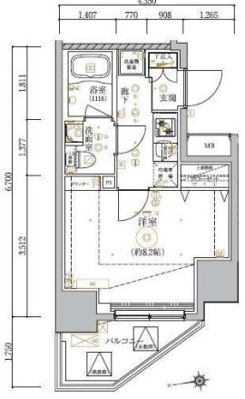 ベルシード大島（801） 間取り図画像