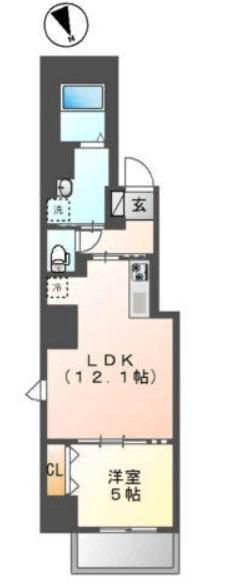 アンジェ グランディール（302） 間取り図画像