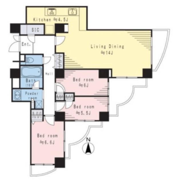 ザ・ガーデンタワーズサンライズタワー（2203） 間取り図画像
