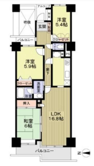 ダイヤパレス猿江恩賜公園 間取り図画像