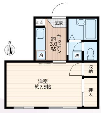 コーポ平井（201） 間取り図画像