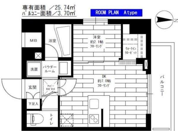 ステージファースト両国Ⅱアジールコート 間取り図画像